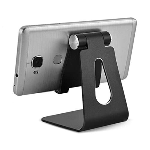 Adjustable Cell Phone Stand, Thickness Aluminum Multi-Angle Mobile Phone Holder，Cradle, Dock, Stand for iPhone 6 7 8 Plus ipad (all size) , all Android Smartphone, Universal Phone Stand (Black)