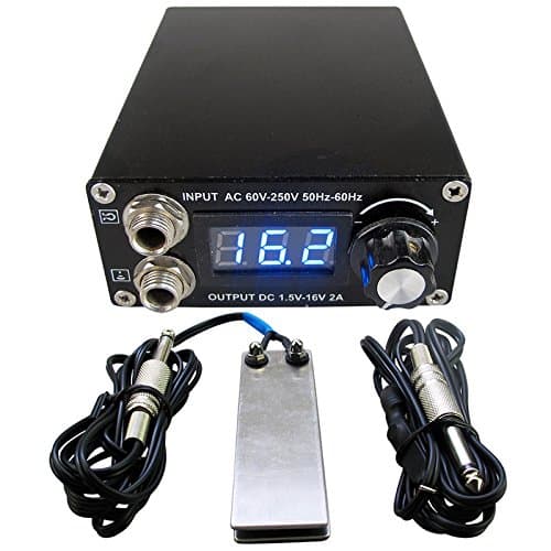 Tattoo Power Supply Set Kit LCD Display Double Ourput Digital Tattoo Power Supply Foot Pedal Switch Clip Cord Tattoo Kit Supply