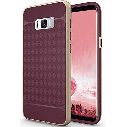Samsung Galaxy S8 Plus Case ,Amagle Modern Slim Geometric Design Case for Samsung Galaxy S8 Plus(2017) (Burgundy)