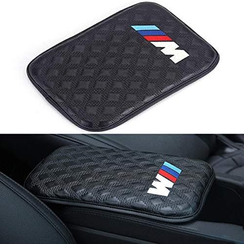 ffomo Bearfire Car Armrest Cushion Soft Leather Auto Center Console Pad Cover Handrail Box Universal Ergonomic Design Decoration Cushion (fit BMW-M)