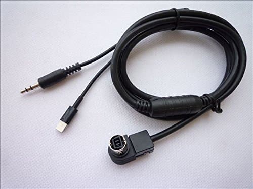 Atemk Ainetltaux Aux Input Cable (3.5mm jack) with charging function For Alpine/Jvc Ai-net/Unilink Car Stereos