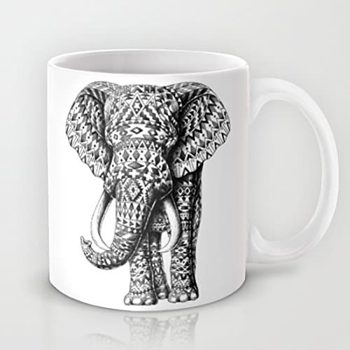 Funny Elephant Coffee Mug Elephant Pattern Unique Christmas Coffee Mug