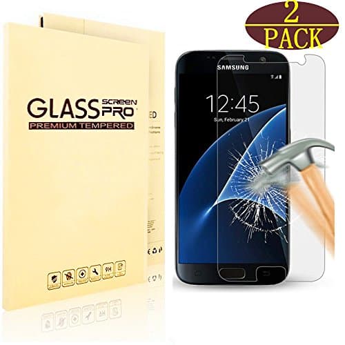 [2 Pack] Samsung Galaxy S7 Tempered Glass Screen Protector, Roicolas - [9H Hardness][HD Clear][Anti-Fingerprint][Anti Scratch]Screen Protector for Galaxy S7