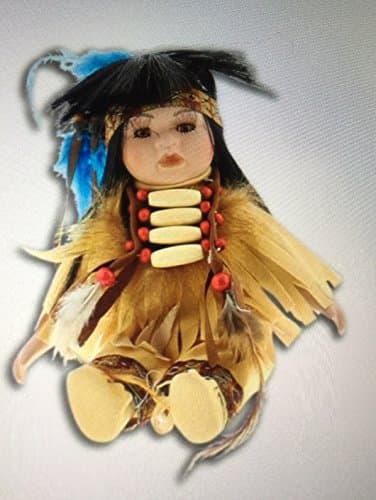 Porcelain Native American Doll - D08625F
