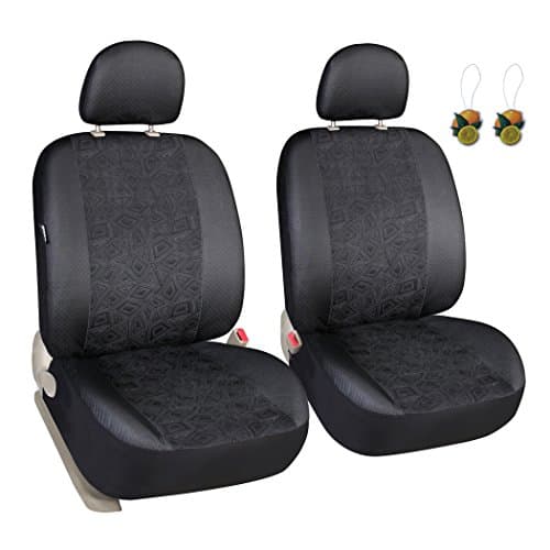 Leader Accessories Universal 2pcs Low Back Front Seat Covers Set with Headrest Covers for Car SUV Truck Airbag Ready