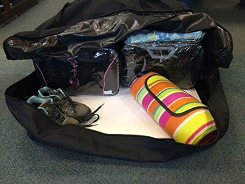 Extra large fully waterproof car roof bag with solid base sealed seams heavy duty zips