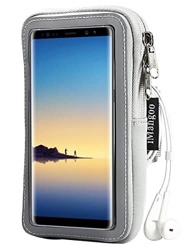 Note 8 Armband, iMangoo Running Arm Band Galaxy Note 8 Sports Armband Gym Wrist Bag Workout Arm Pouch Sleeve with Keys Holder/ Cards Slot Wallet Case for Samsung Note 8 Note 3/4 Moto G4/ G4 Plus Grey