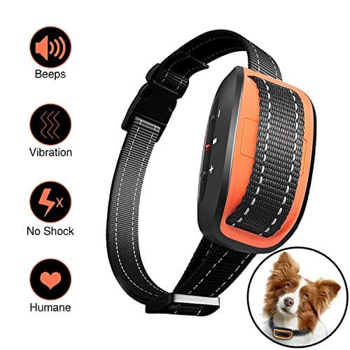 Keepin Dog Bark Collar - Humane Anti Barking Training Collars - No Shock Vibration & Sound Barking Control Devices - Best Stop Barking Collar for Small Medium Large Dogs