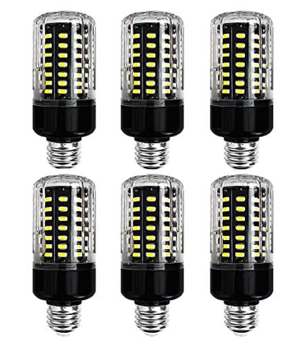 WestDeer 6-Pack 9W E26 85 LED 5736 SMD LED Corn Bulb,Replacement Incandescent Bulbs,Cool White light 5000K,1500 Lumens, Energy Saving Home Light Bulbs Lamp with Cover ( Non- Dimmable )