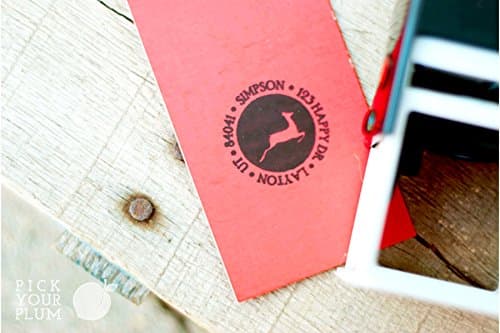 Personalized Self-inking Holiday Address Stamps (Dasher), Customized Address Stamp, Personalized Christmas Return Label, Custom Stamp Seal, Return Address Label, Personalized Address Stamper