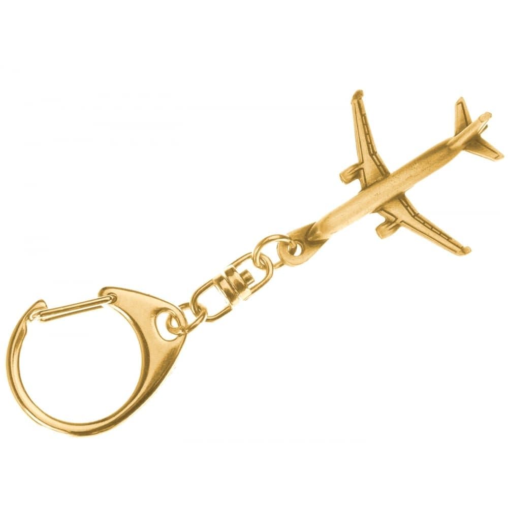 Clivedon Airbus A320 Keyring - Gold Plated