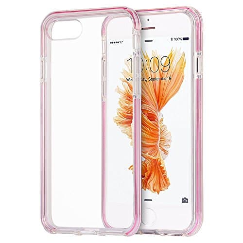 iPhone 7 Plus Case, Dreamwireless TPU Rubber Candy Skin [Anti-Shock] Bumper Case Cover For Apple iPhone 7 Plus, Clear/Pink