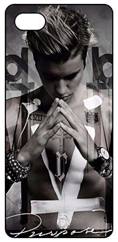 Justin Bieber iPhone Se Case, White Soft Rubber Silicone TPU Protective Phone Cover for iPhone 5/ iPhone 5S/ iPhone Se