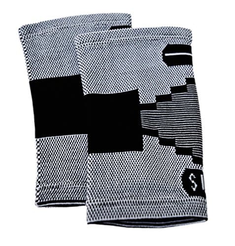 2 Classic Elbow Support Sleeves By Susama: Medium / Large - #1 Tennis Elbow Brace for Men + Women - Aids in Bursitis, Tendonitis, Muscle Soreness and Swelling - Wraps for Any Sports &amp; Workout Exercise