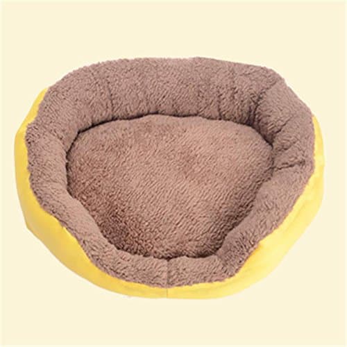 2016 New Arrival Pet Bed Soft Material Dogs Mat Pets House Cat Warming Bed Puppy Sleeping Nest (Size S : 36x30x7 CM ) (Yellow)