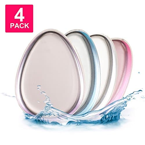 Silicone Makeup Sponge [4-Pack] - WORSPODAY Makeup Applicator for Base Makeup , Puff BB CC Cream, Concealer and Gel Foundation - Silicone Beauty Blender Sponge Sets for Girls and Women