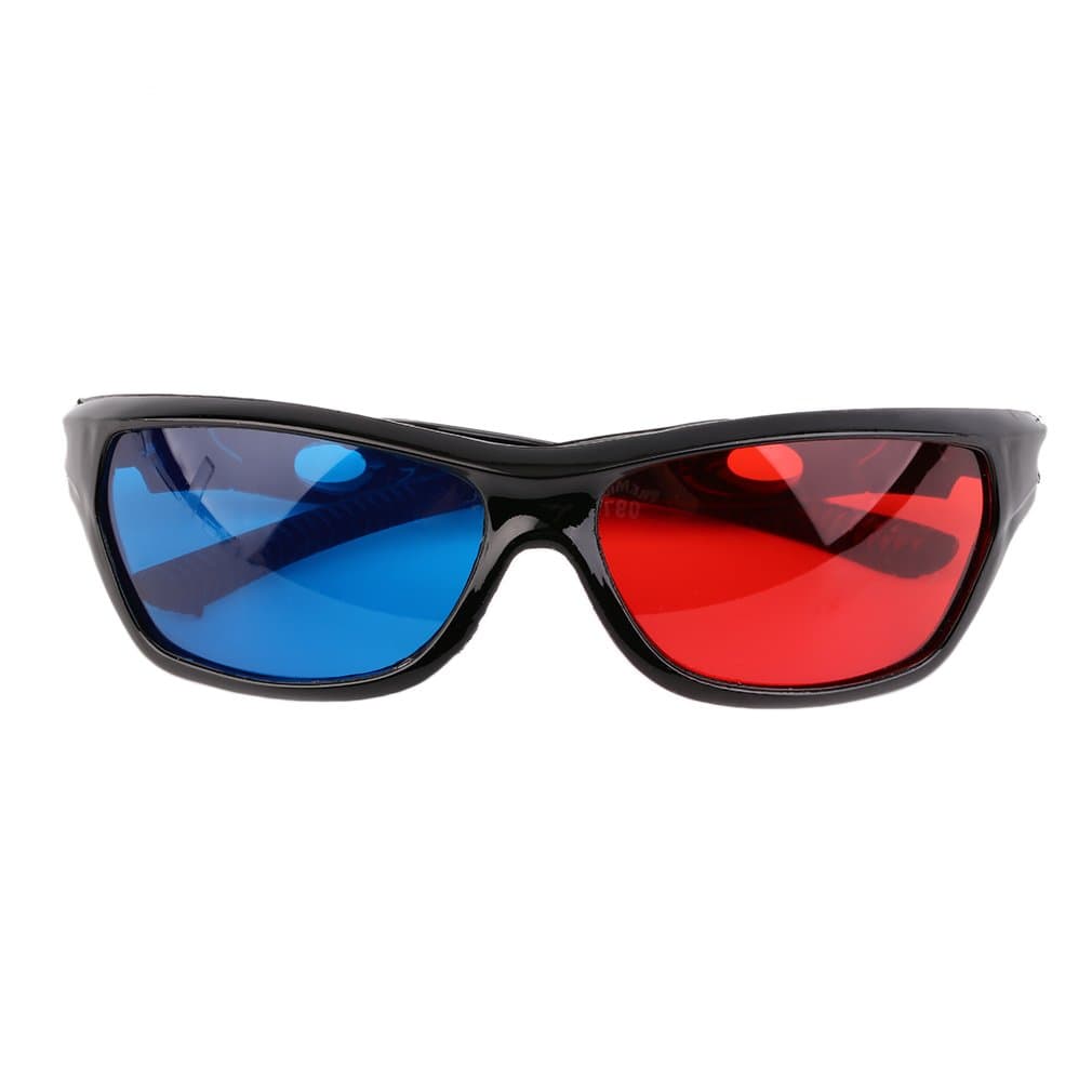 3D Glasses,Universal 3D Glasses Black Frame Red Blue 3D Visoin Glass for Dimensional Anaglyph Movie Game DVD Video TV