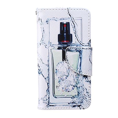 iPod Touch 5 Case, iPod Touch 6 Case, Shanmei PU Leather Folio Wallet Flip Case, [Stand Feature] [Card Slots] [Magnetic Closure] Cover Case for Apple iPod Touch 5th 6th Generation (Perfume Bottle)