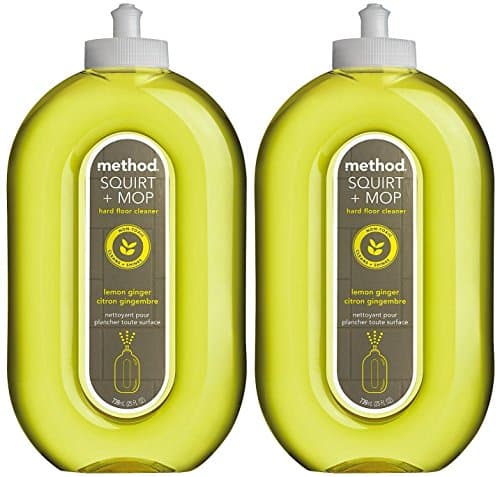 (2 Pack) Method Squirt & Mop Wood Floor Cleaner, Lemon Ginger, 25 oz