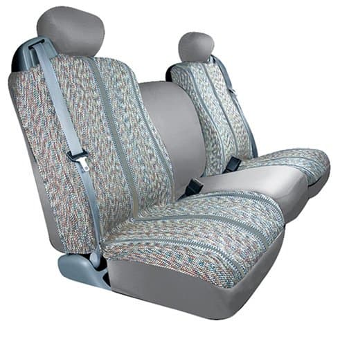 Saddleman Custom Made Front Bench / Backrest Seat Cover - Saddle Blanket Fabric (Gray)