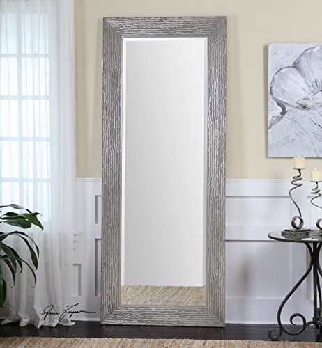 Extra Large Metallic Silver Wall Floor Mirror XL 82"
