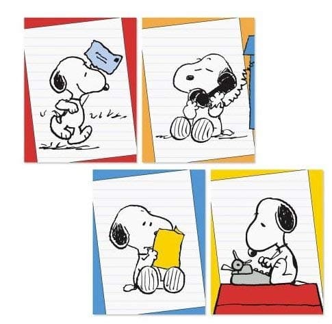 Peanuts Worldwide Snoopy Blank Note Cards and Envelopes, Set of 12