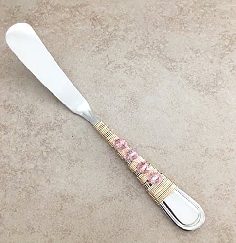 Pink Beaded Spreader Knife