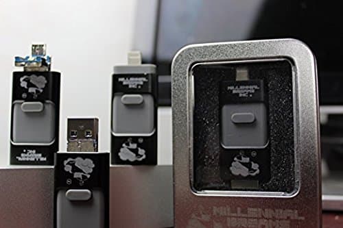 3 in 1 3.0 USB hard drive 32GB Flash drive connects with iPhone + Android + Computer Memory Storage,Memory Stick External Storage, Memory Expansion for Apple IOS Android and Comput