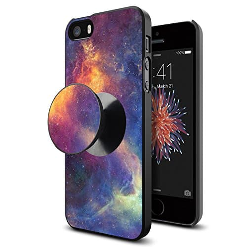 iPhone 5/5S/SE Case, Soft TPU Cover with Expanding Grip&amp;Stand, New Fashion Personalized Ultralight Slim Protect Case for Apple iPhone 5/5S/SE[Astronomy2]