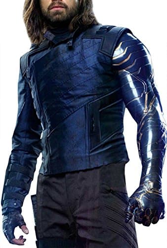 Winter Soldier Bucky Barnes Blue Leather Jacket