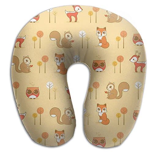 Squirrel Cute Ergonomic U Shape Neck Pillow For Sleep Sleeping Women