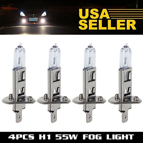 HaloPro High Performance 4pcs H1 12V 55W Headlight High Beam / Low Beam /Fog light Halogen Bulb Night White 1000-1400LM For Volkswagen/ Mercedes-Benz/Land Rover