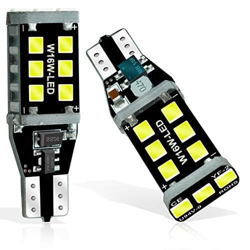 Debonauto-2 x 2835 15-SMD Extremely Bright PX Chipsets 1000 lumens Error Free 921 912 W16W T10 T15 LED Bulbs for Backup Reverse Lights, Xenon White