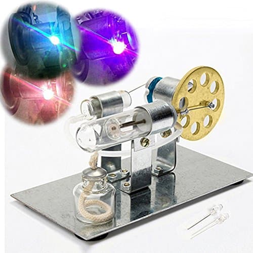 Mini Hot Air Mini Sterling Engine Model Steam Powered Toy Electricity Education
