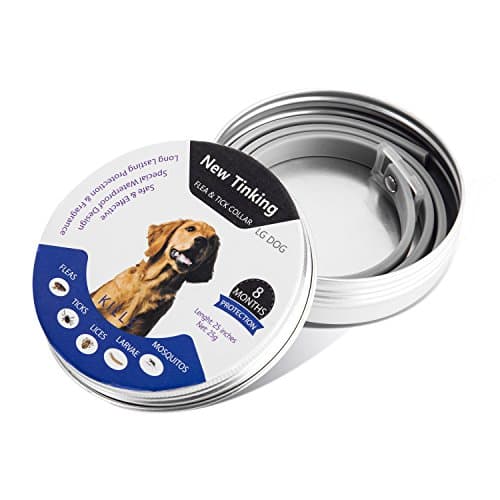 Flea and Tick Prevention Collar for Large Dog - Flea Collar for Dogs &amp; Catsand Puppy - Safe Natrual Hypoallergenic - Waterproof Dog Anti Flea Collar - 8 Months Protection - 25in One Size Fits All Gog