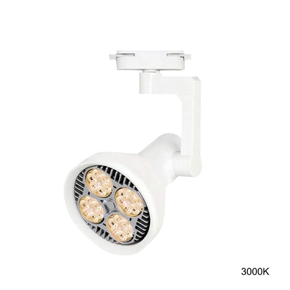 bdrsjdsb 35W High Brightness LED Track Light Rail Ceiling Spotlight Jewelry Museum Hotel Display Lamp 35W+Warm White+White Shell