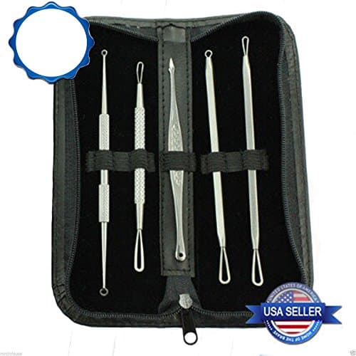 5 Pcs Blackhead, Acne, Blemish, Remover/extractor Professional Tool Kit