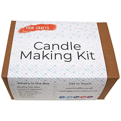 Your Crafts 6 Tin Candle Making Kit - Make 6 Soy Container Candles - Refill (Marshmallow)