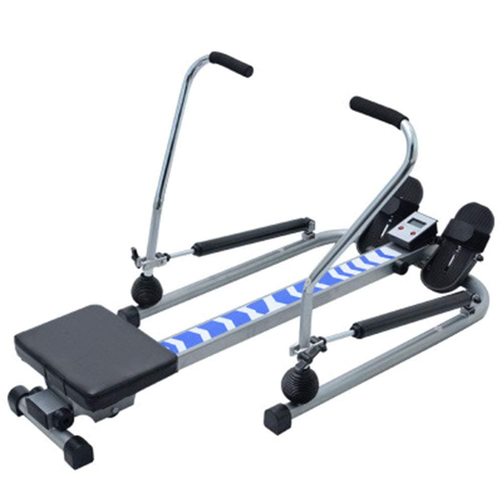 GJG Hydraulic Home Rowing Machine, Rowing Machines Foldable, 6 Training Programs Competition Mode 360 ° Row Boat Max User Weight 140 Kg
