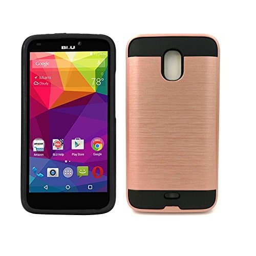 Blu Studio G Plus S510Q Case Grectek Series Soft TPU + Strong Plastic Case Shock Absorption Ultimate Protection from Drops or Scratches Perfectly Designed for Blu Studio G Plus S510Q (Rose Gold)