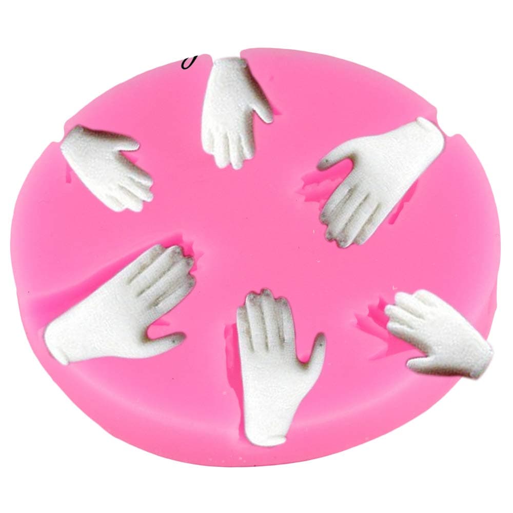 1pc Doll Toy Hand Shape Silicone Mold for DIY Pudding Candy Ice Cube Crystal Chocolate Soap Mould Cupcake Cake Topper Decoration Desserts Fondant Mold Gum Paste Jelly Shots Handmade Ice Cream