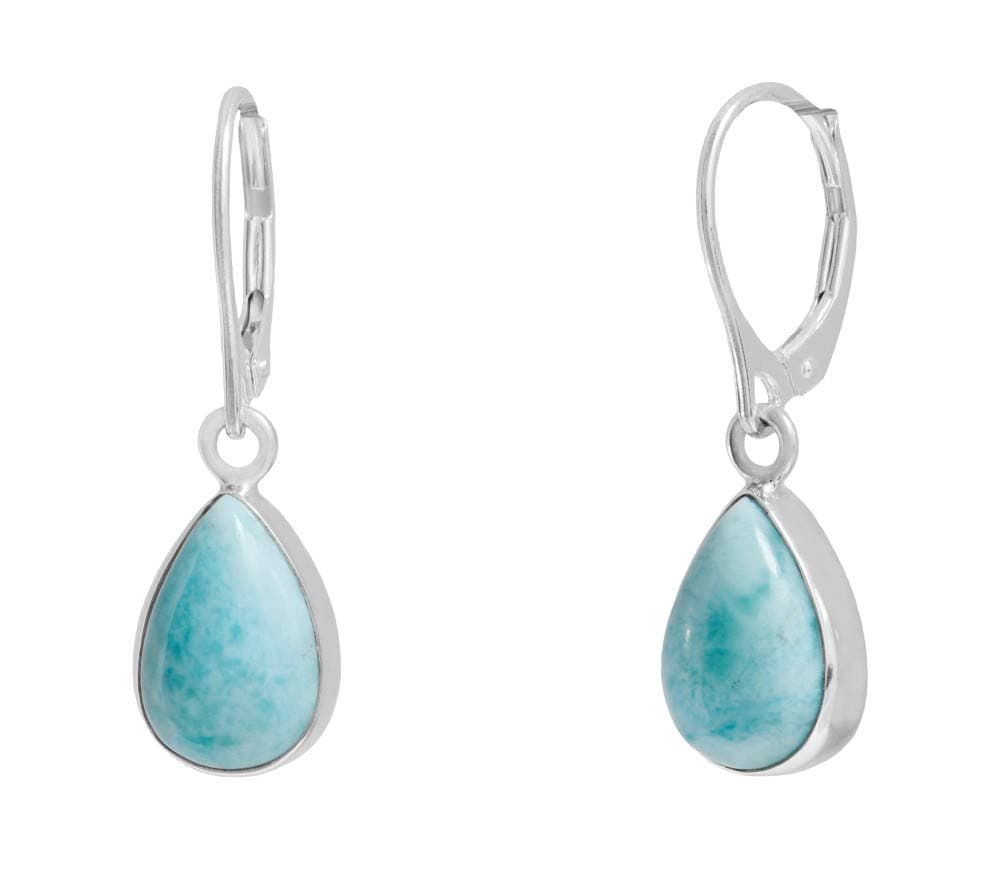 ERCE Larimar Gemstone Earrings drop, 925 Sterling Silver