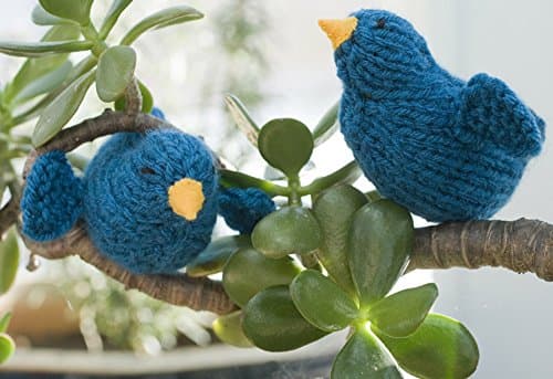Hand Knit Bluebird Nursery Decor Toy