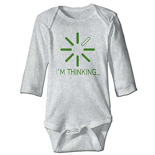 I Am Thinking Loading Kids Long Sleeve Bodysuits Jumpsuit