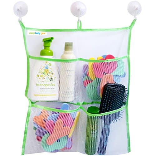 Bath Toy Organizer - Extra Strong - The Only Storage Bag With 3 Suction Cups