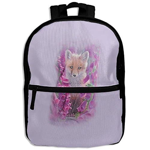 Knapsack School Foxgloves Backpack With Slippery Zipper And Large Capacity Travel For Women Girls Teens Kids