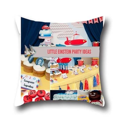Koxuy Bby Einstein Pillow Case Cotton Square Decorative 16*16