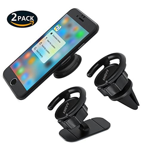 Car Mount for Pop Socket, ANEVV Pop Clip Car Mount on Car Air Vent, 360° Rotation Pop Out Stand Car Phone Mount on Dashboard Desk Wall, Perfect for Expanding Stand and Grip Popsockets Users - [2 Pack]