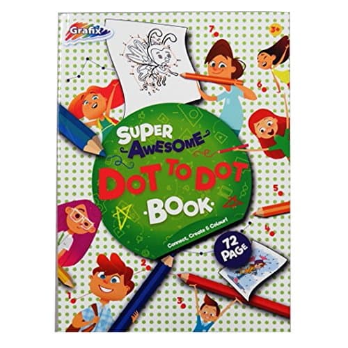 A4 Childrens Grafix Super-Awesome Dot to Dot Book - 72 Pages, Perfect Bound