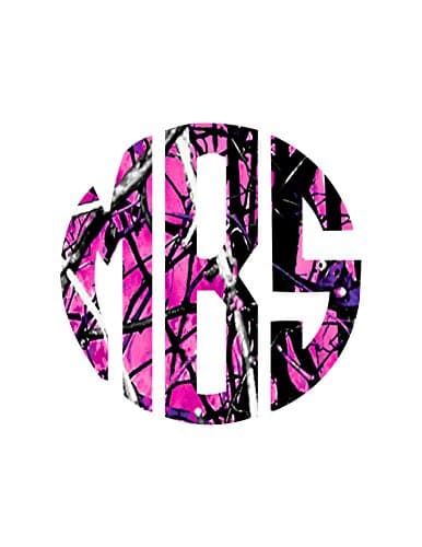 Monogram YETI CUP SIZE/MUDDY Camouflage girl monogram initials